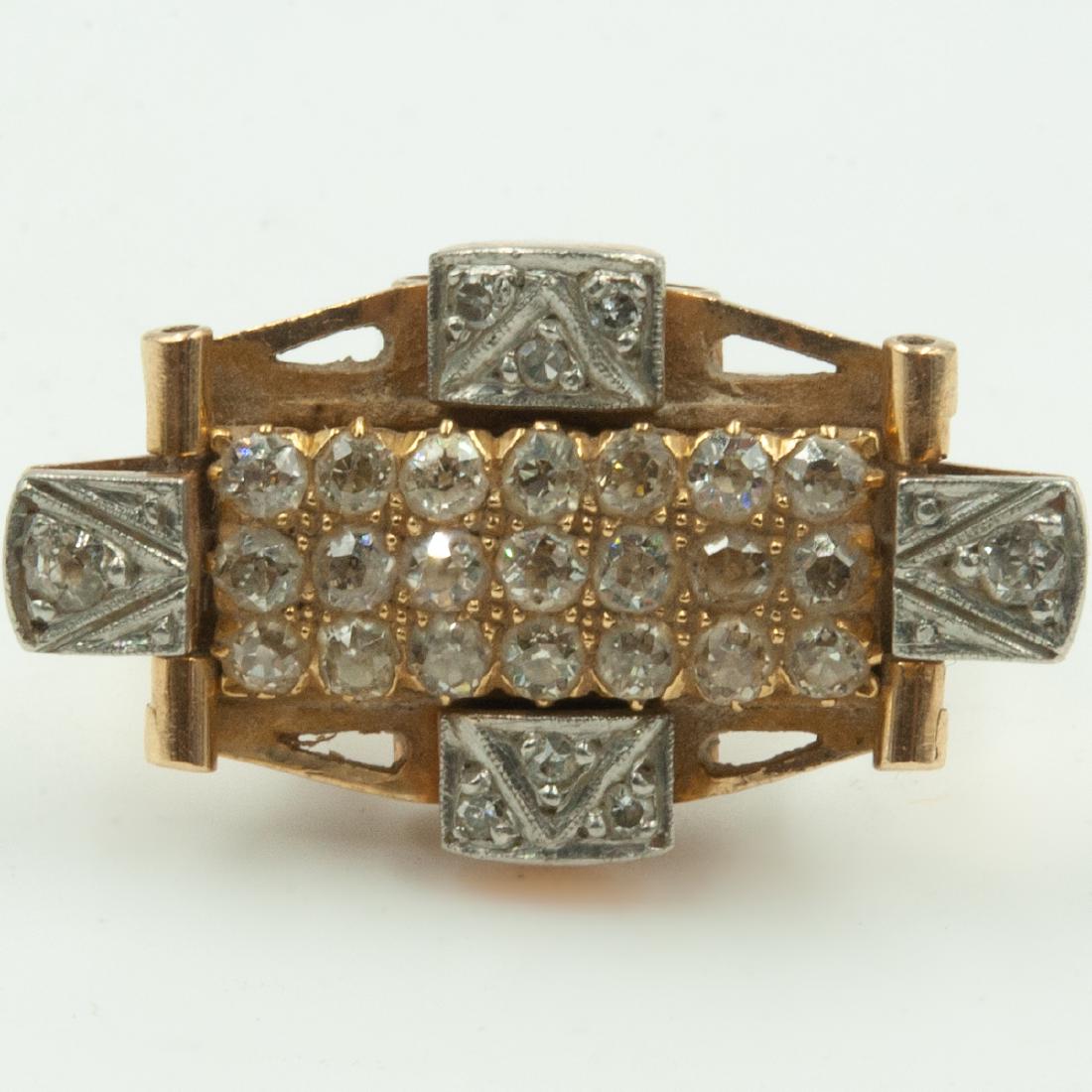 Art Deco Gold & Diamond Ring (1 of 2)