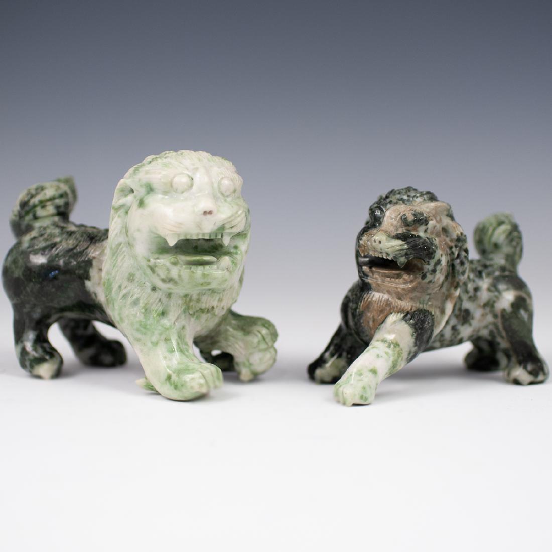 2 Chinese jade foo dogs (1 of 3)