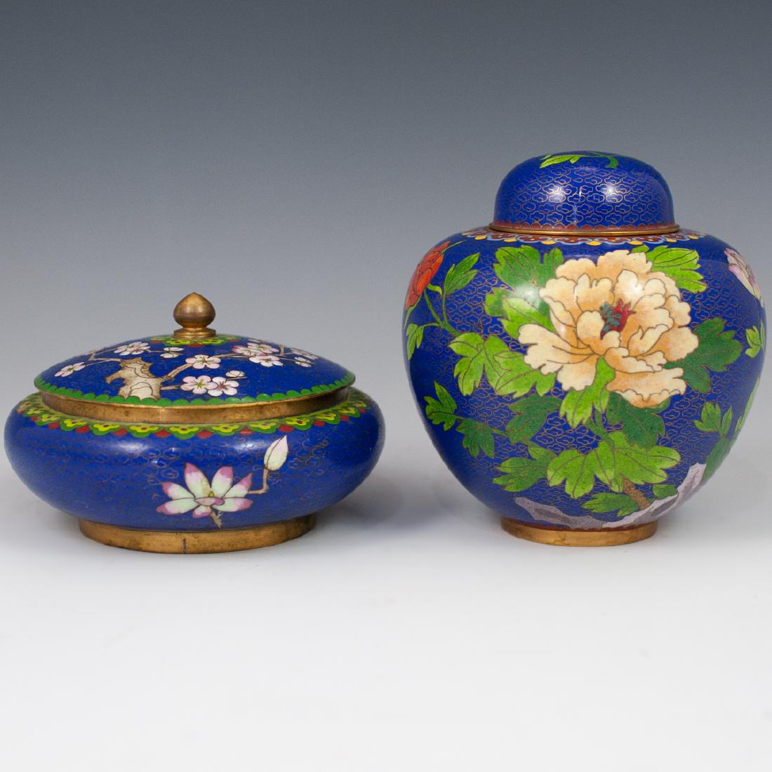 Two (2) Chinese Cloisonne Jars (1 of 5)