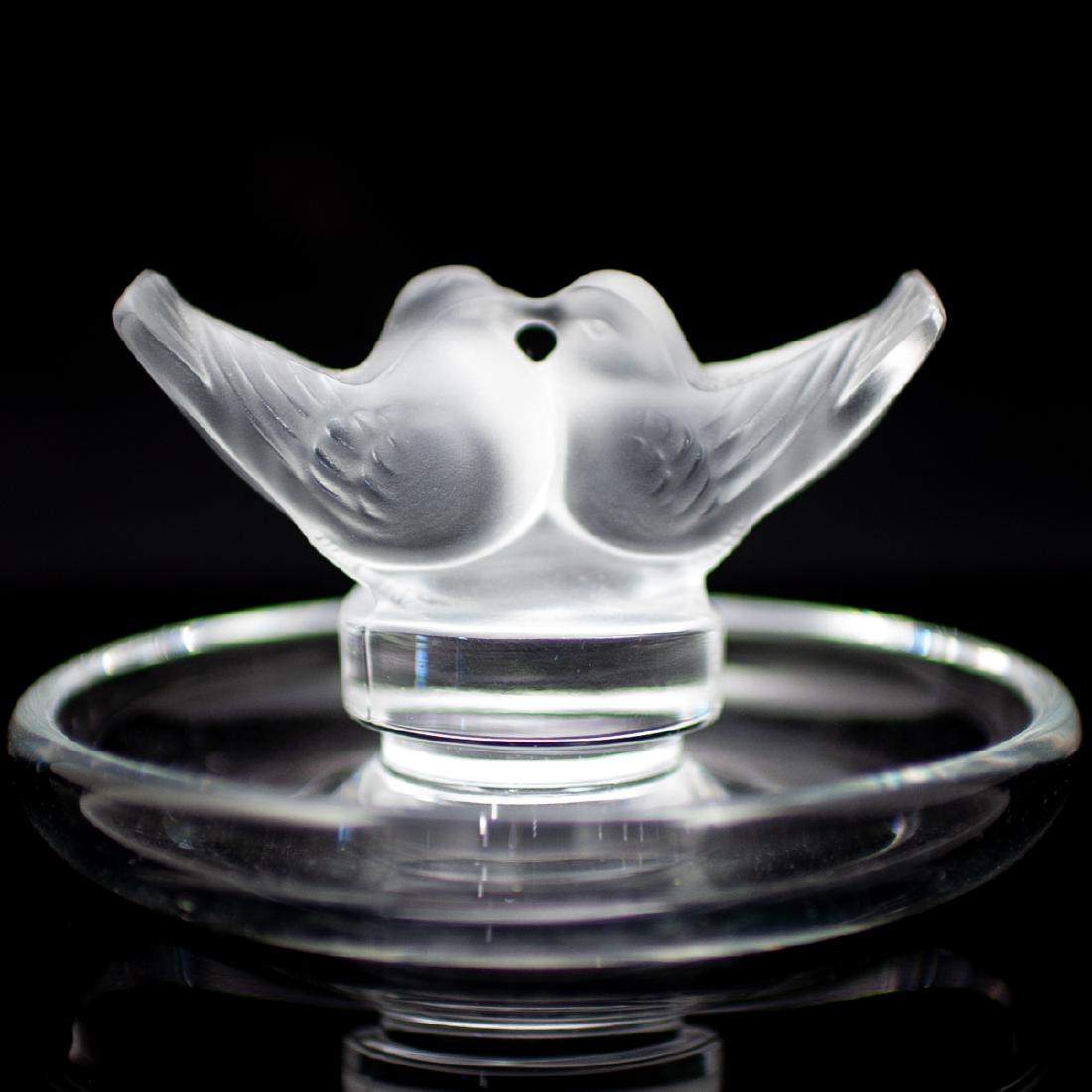 Lalique Crystal Kissing Doves Ring Dish (1 of 2)