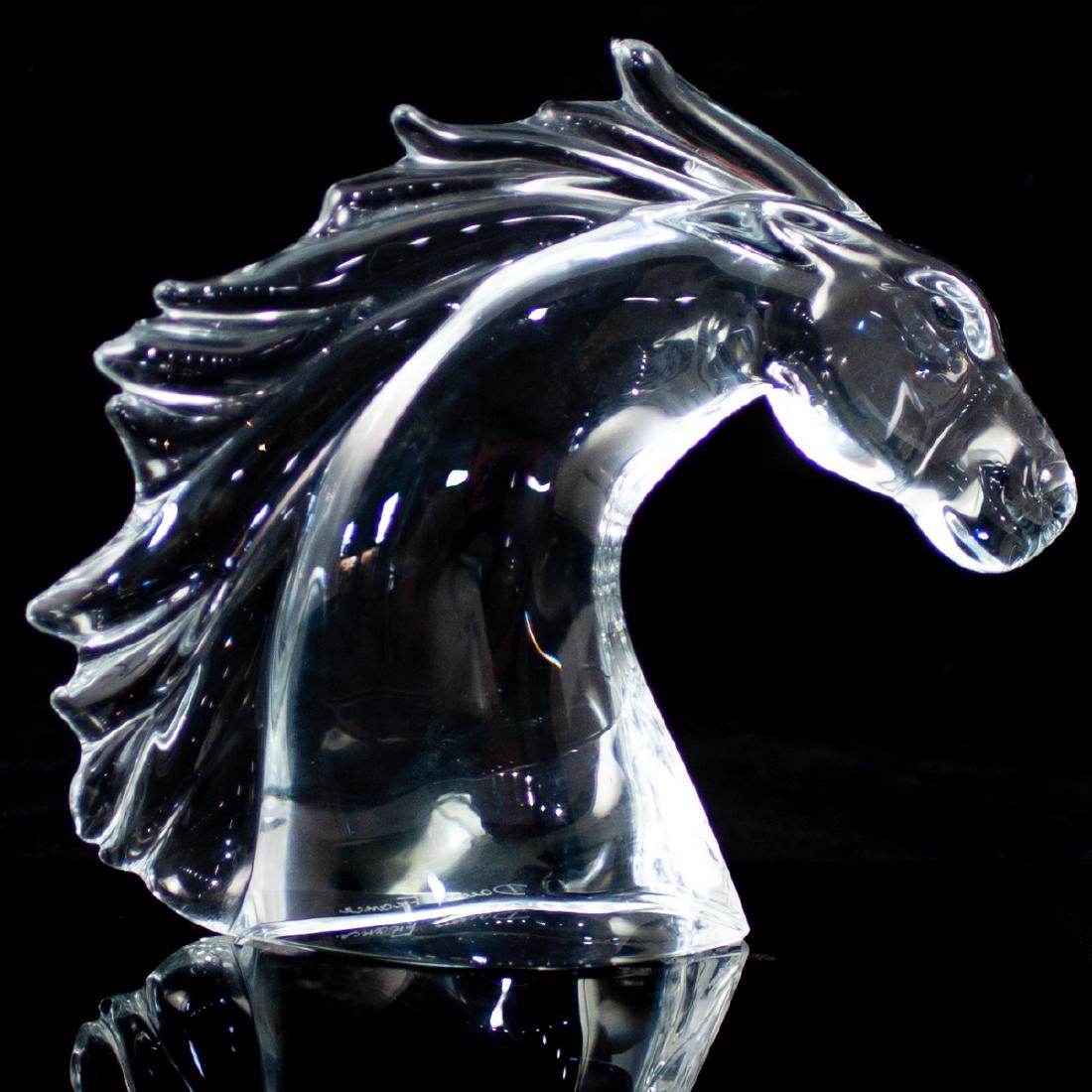 Daum clear crystal horse bust (1 of 4)