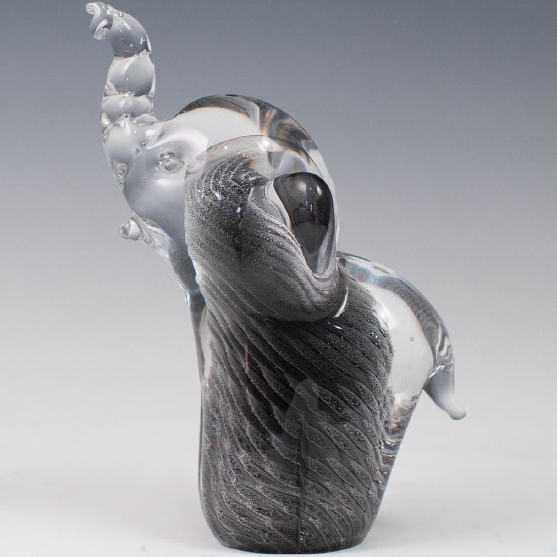 Murano Glass Elephant Paperweight Signed. (1 of 4)