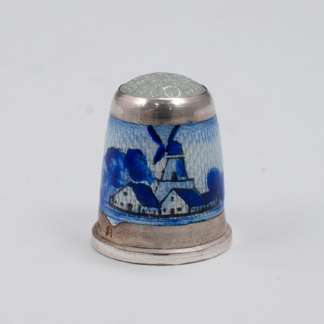 German Sterling Enameled Fimble (1 of 4)