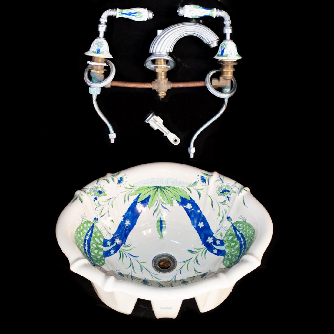 Sherle Wagner Hand Painted Sink & Faucet (1 of 5)