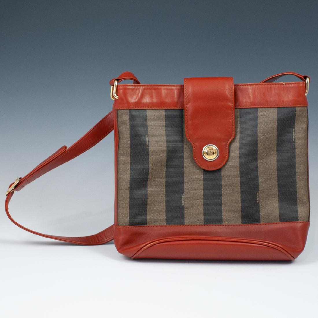 Fendi Striped Leather Shoulder Bag (1 of 10)