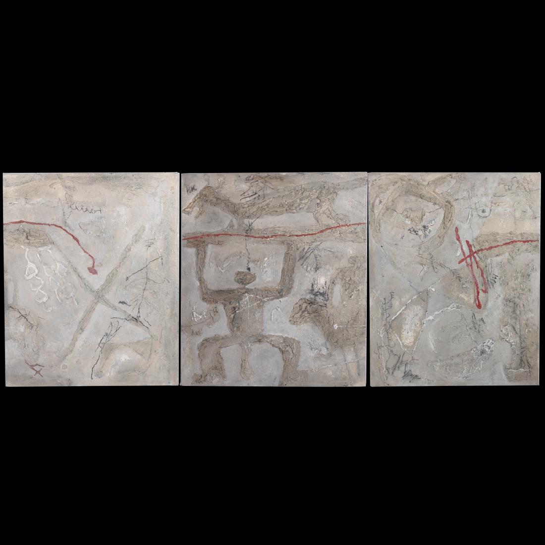 Zhou Brothers (China. 1957-Present) Mix Media Triptych (1 of 9)