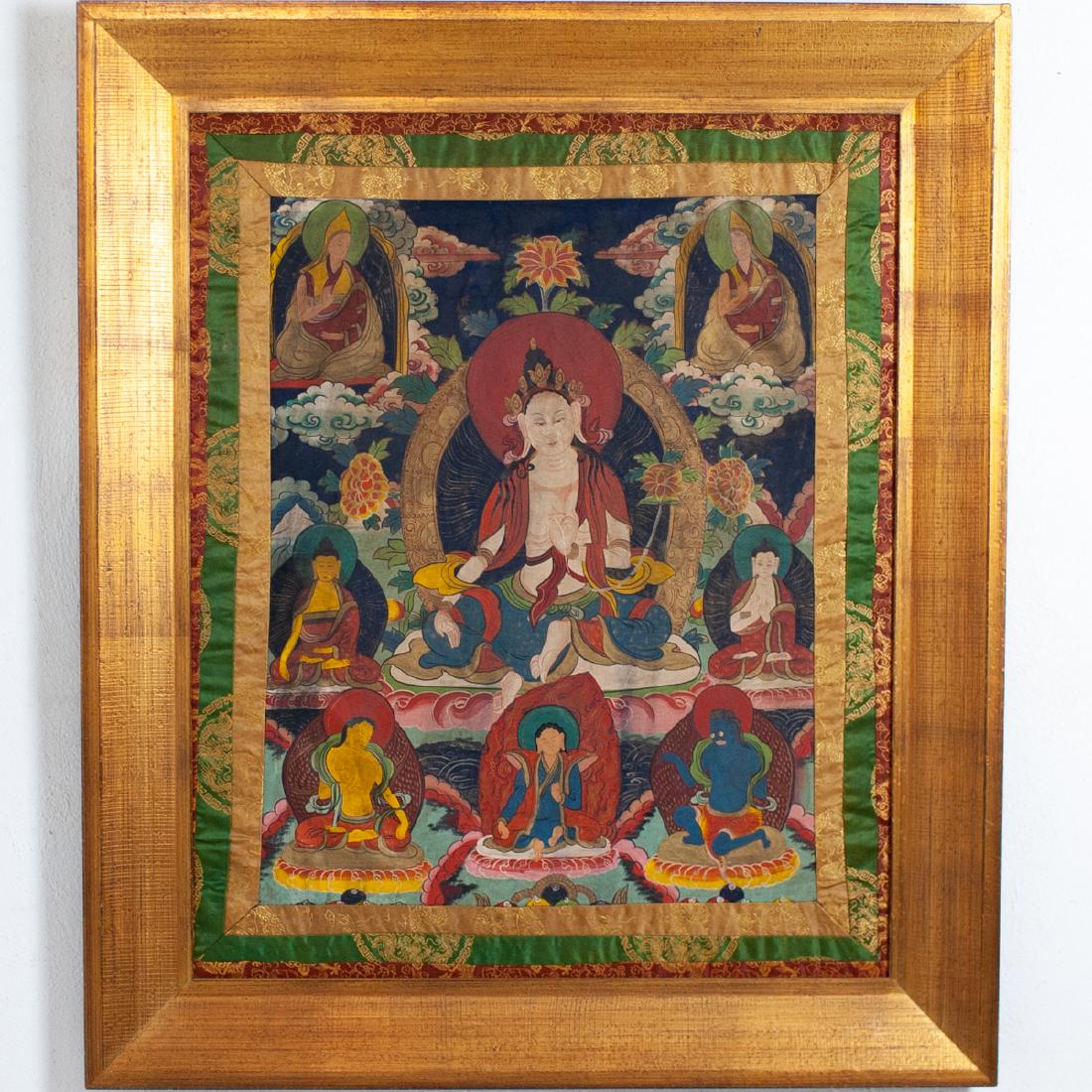 Antique 19th Ct. Tibetan Silk Thangka (1 of 6)
