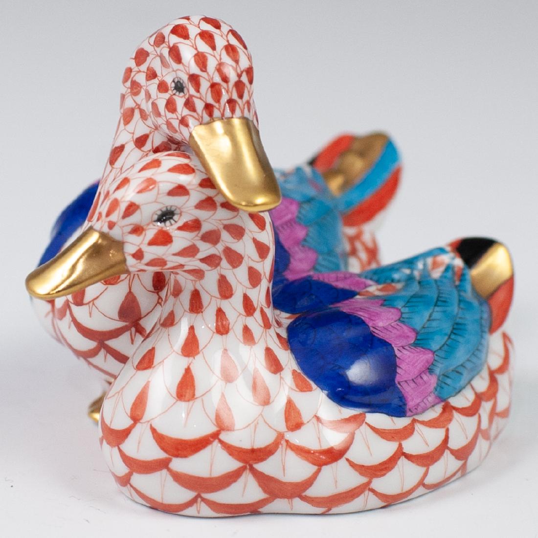 Herend Porcelain Fishnet Double Ducks (1 of 3)