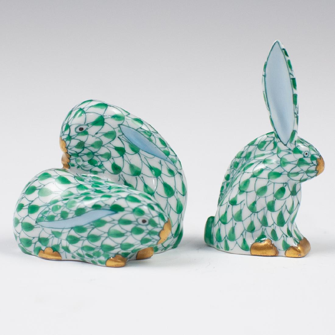 2 Herend fishnet rabbits (1 of 3)