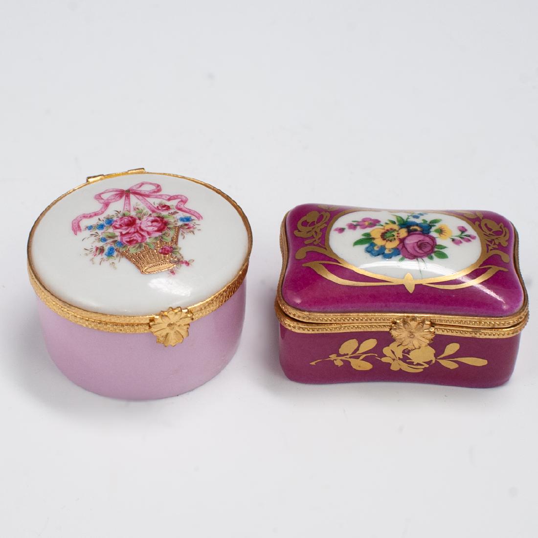 (2 Pc) Limoges Porcelain Trinket Boxes (1 of 5)