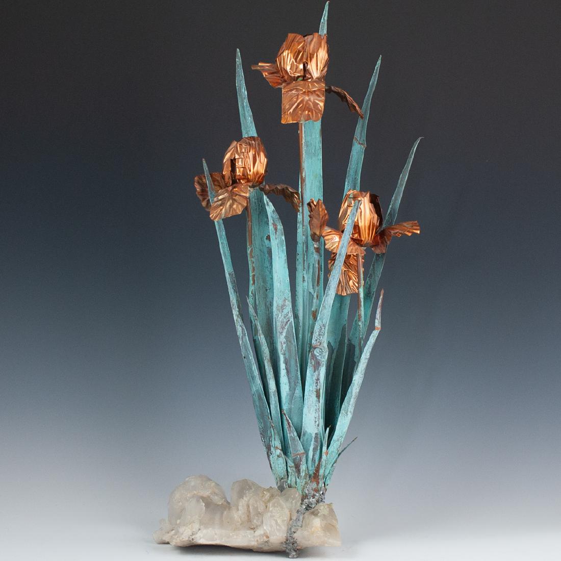 Vintage Metal & Quartz Flowers (1 of 4)