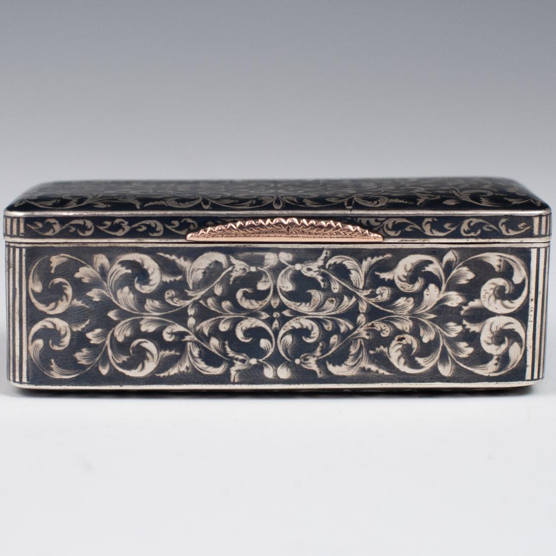 Russian Silver Niello Snuff Box (1 of 5)