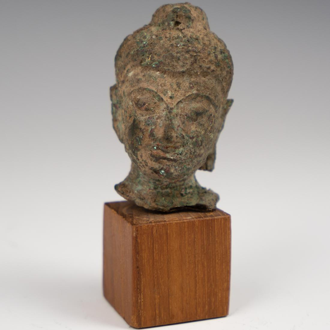 19th Ct. Miniature Stone Buddha Head (1 of 2)