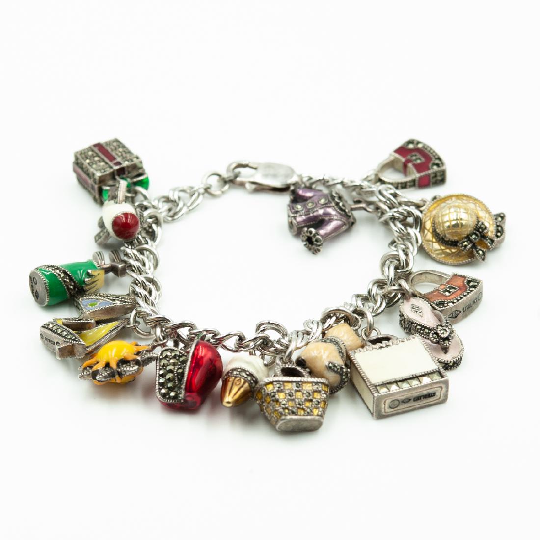 Silver & Enamel Charm Bracelet (1 of 5)