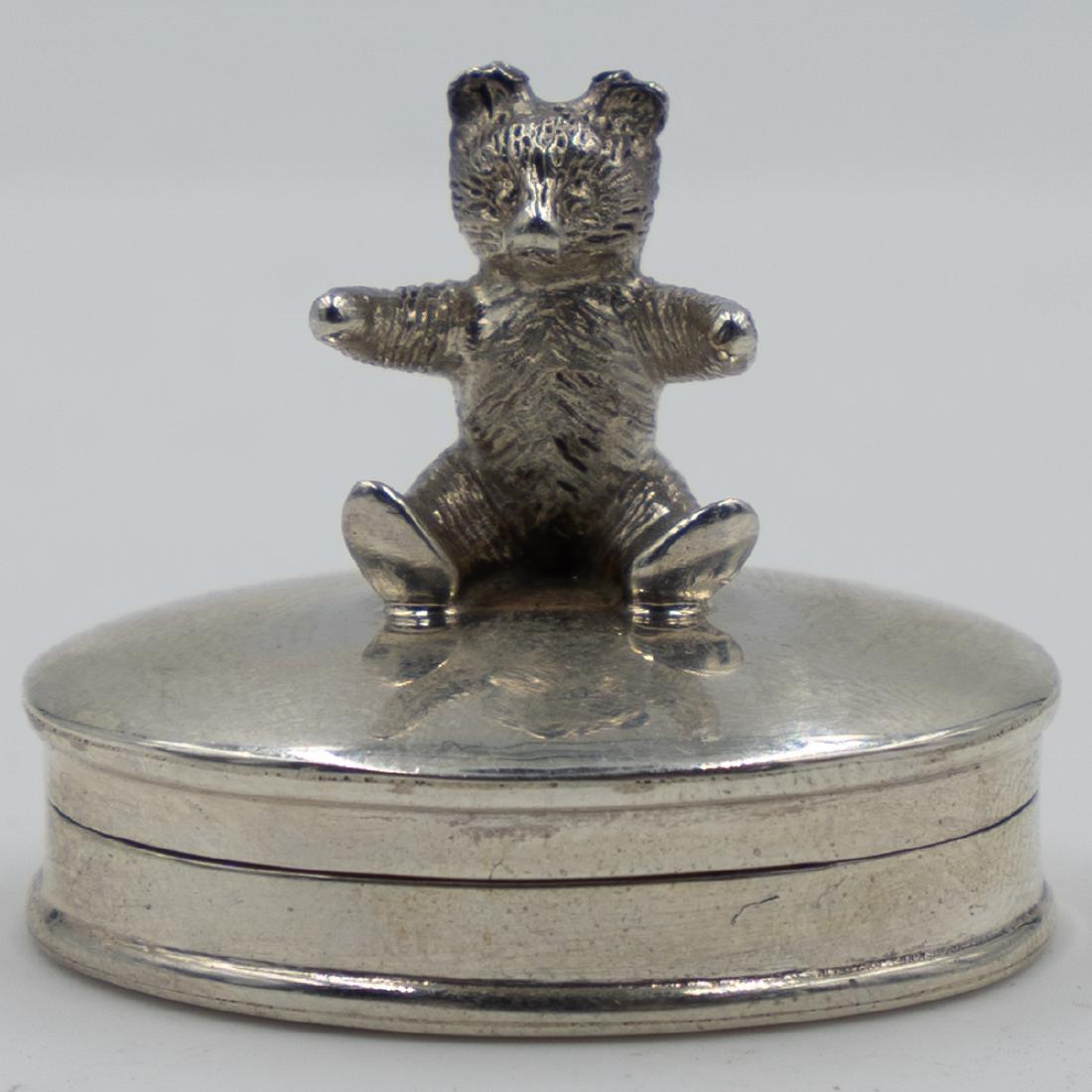 Sterling "Teddy Bear" Pill Box (1 of 3)