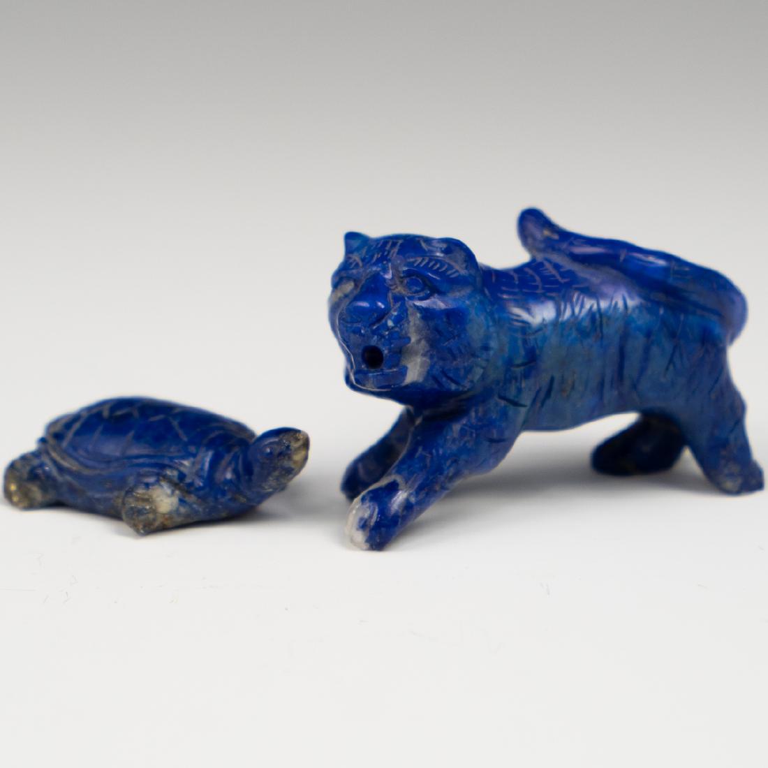 (2 Pc) Lapis Animal Carvings (1 of 3)
