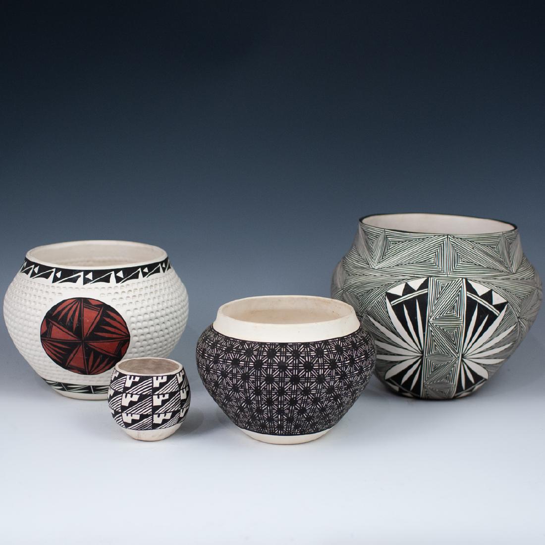 (4 Pc) Lot Of Vintage Acoma Pottery (1 of 12)