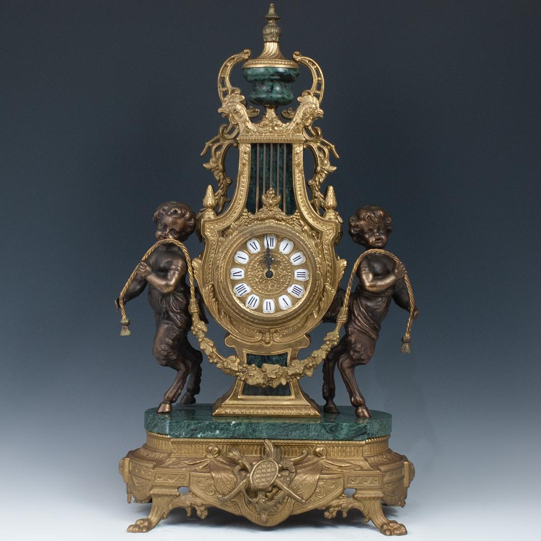 French Imperial Style Dore Bronze Clock (1 of 9)