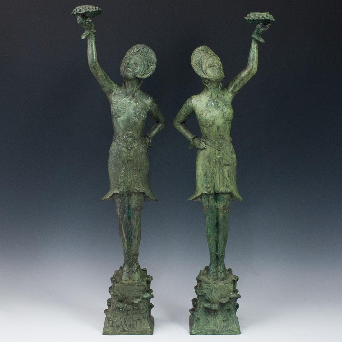 Cast Iron Art Deco Dancers Candlesticks (1 of 7)