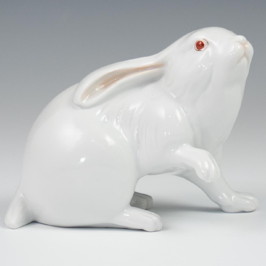 Herend Naturalistic Porcelain Rabbit (1 of 3)
