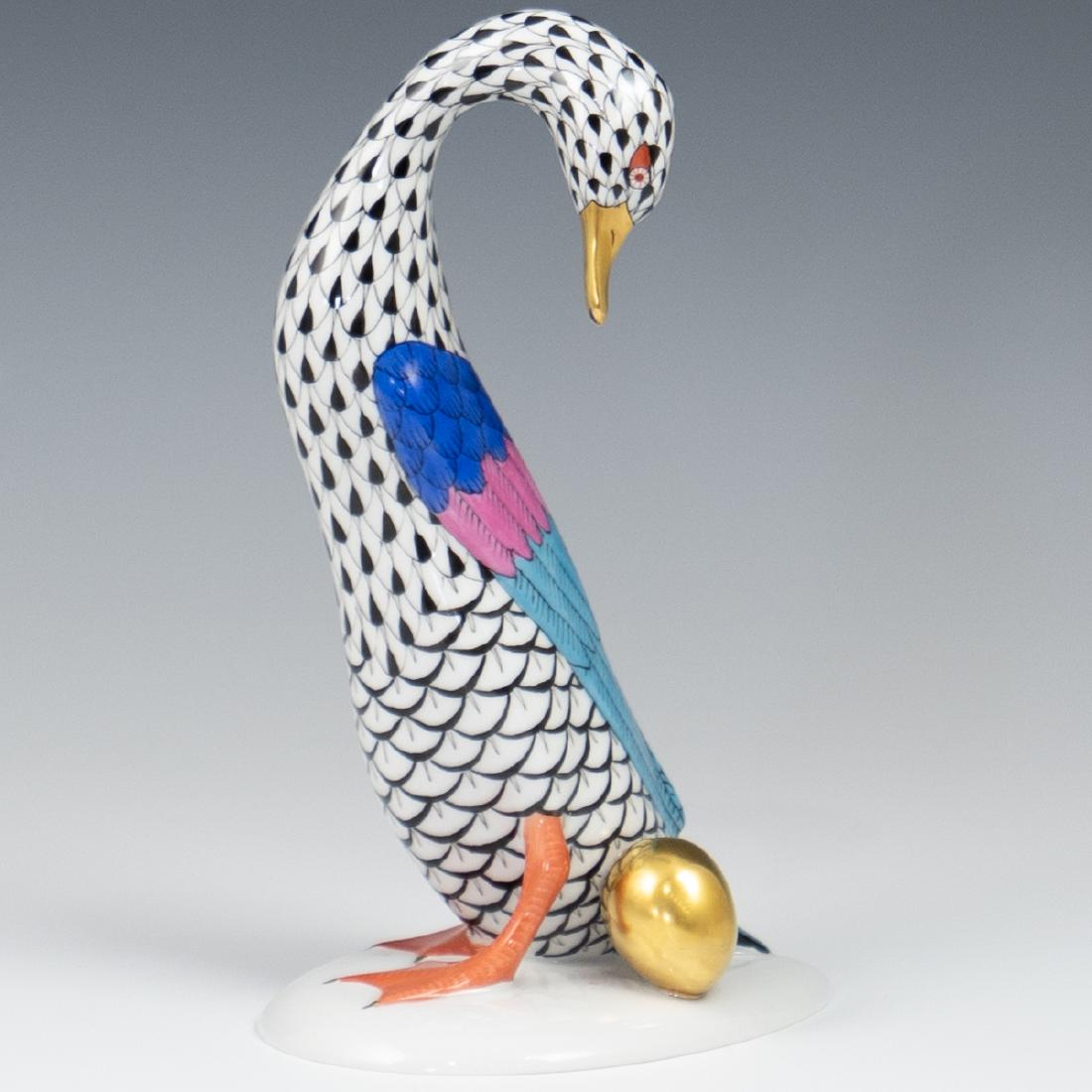 Herend Porcelain Golden Egg Goose (1 of 3)