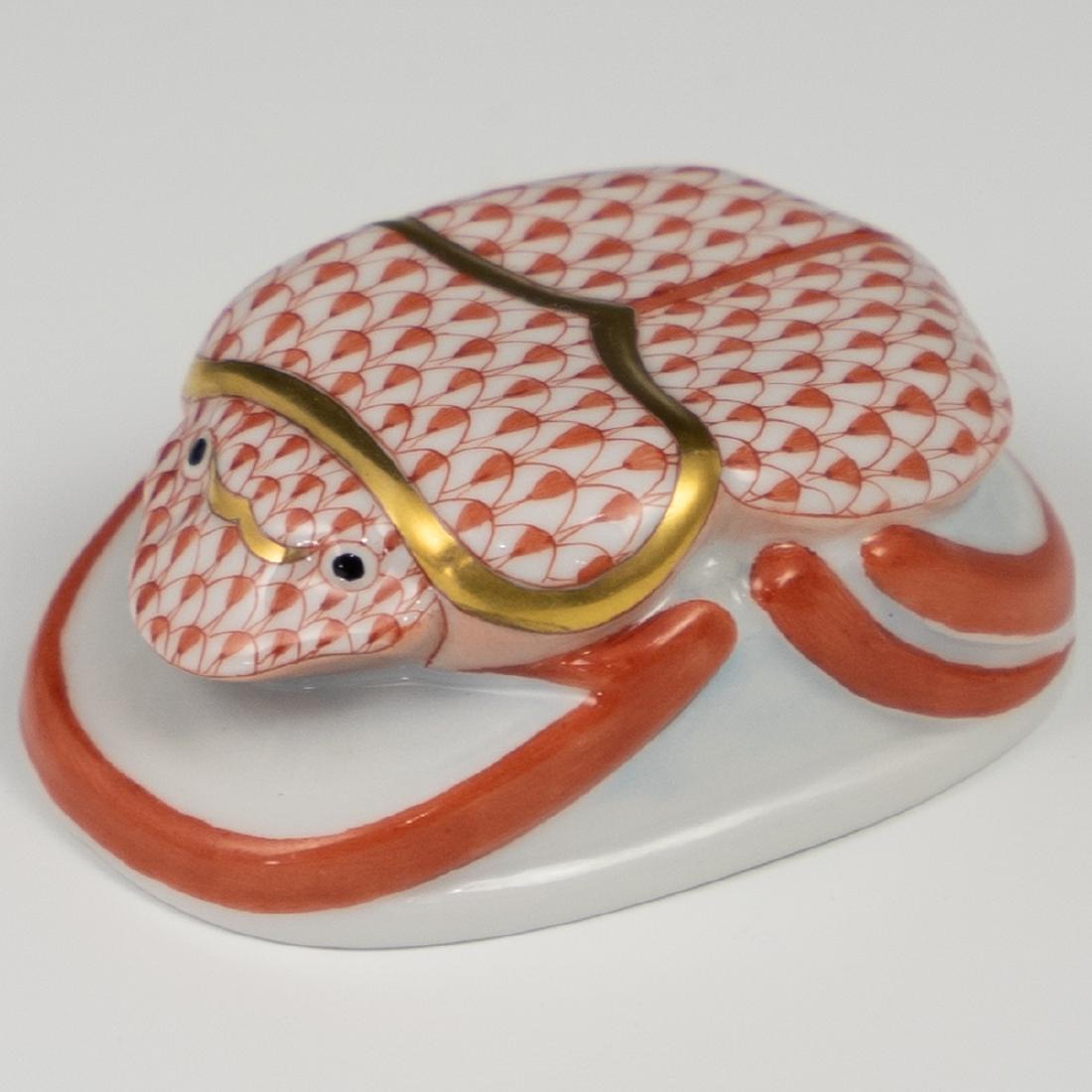 Herend Porcelain Fishnet Scarab (1 of 3)