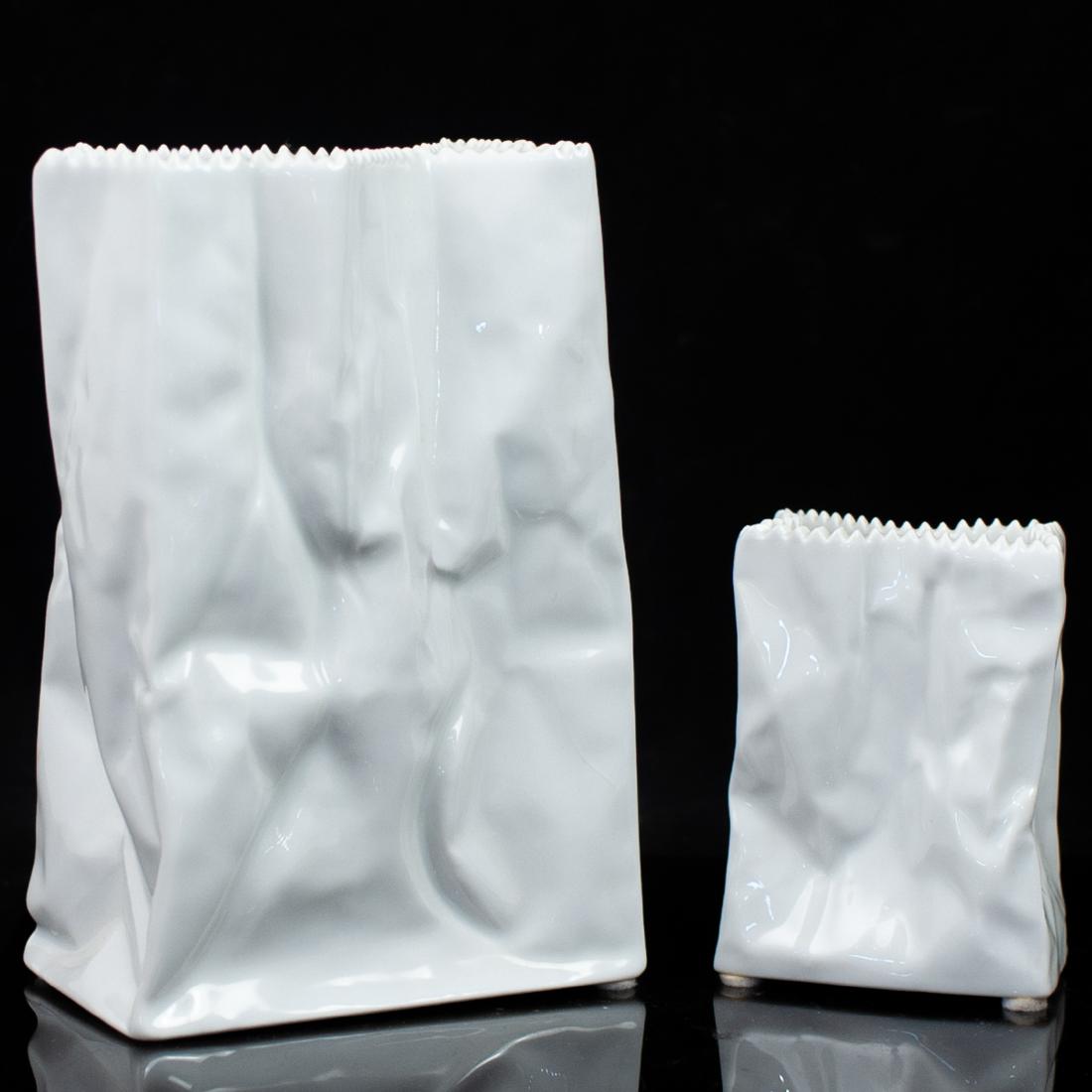 Rosenthal Porcelain Paper Bag Vases (1 of 5)