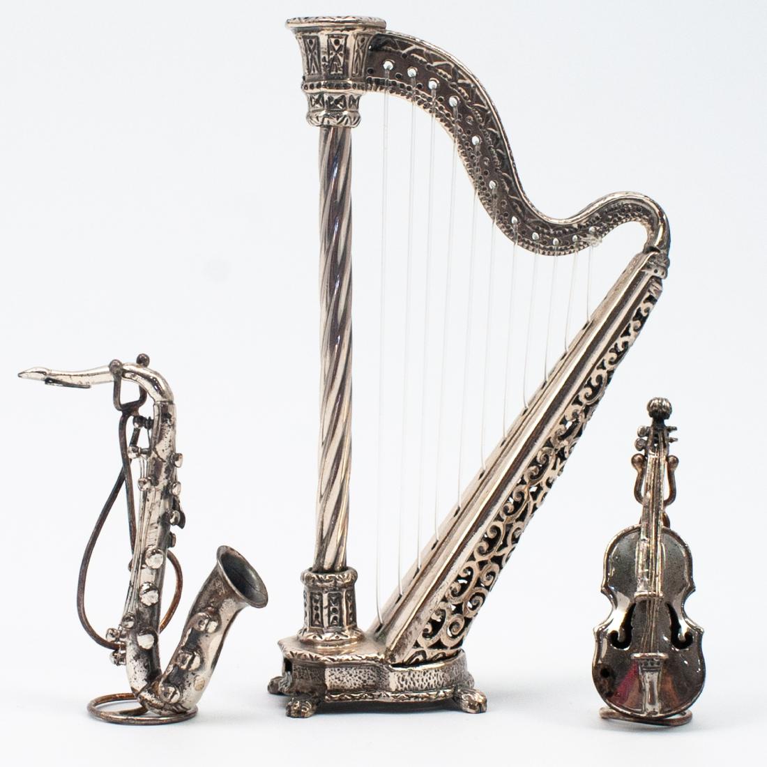 (3 Pc) Angini Miniature Silver Instruments (1 of 4)