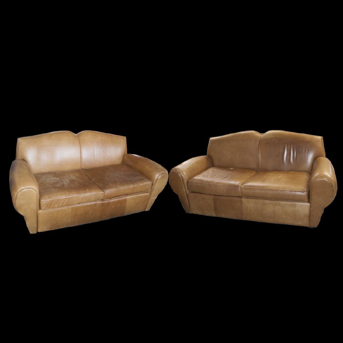 Mid-Century Leather Couches (1 of 2)