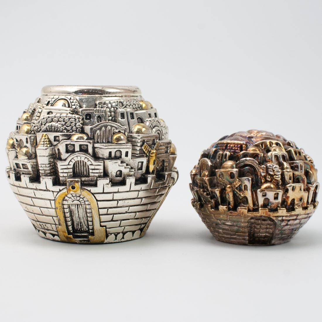 (2 Pc) H. Karshi Silver Candle & Paperweight (1 of 6)