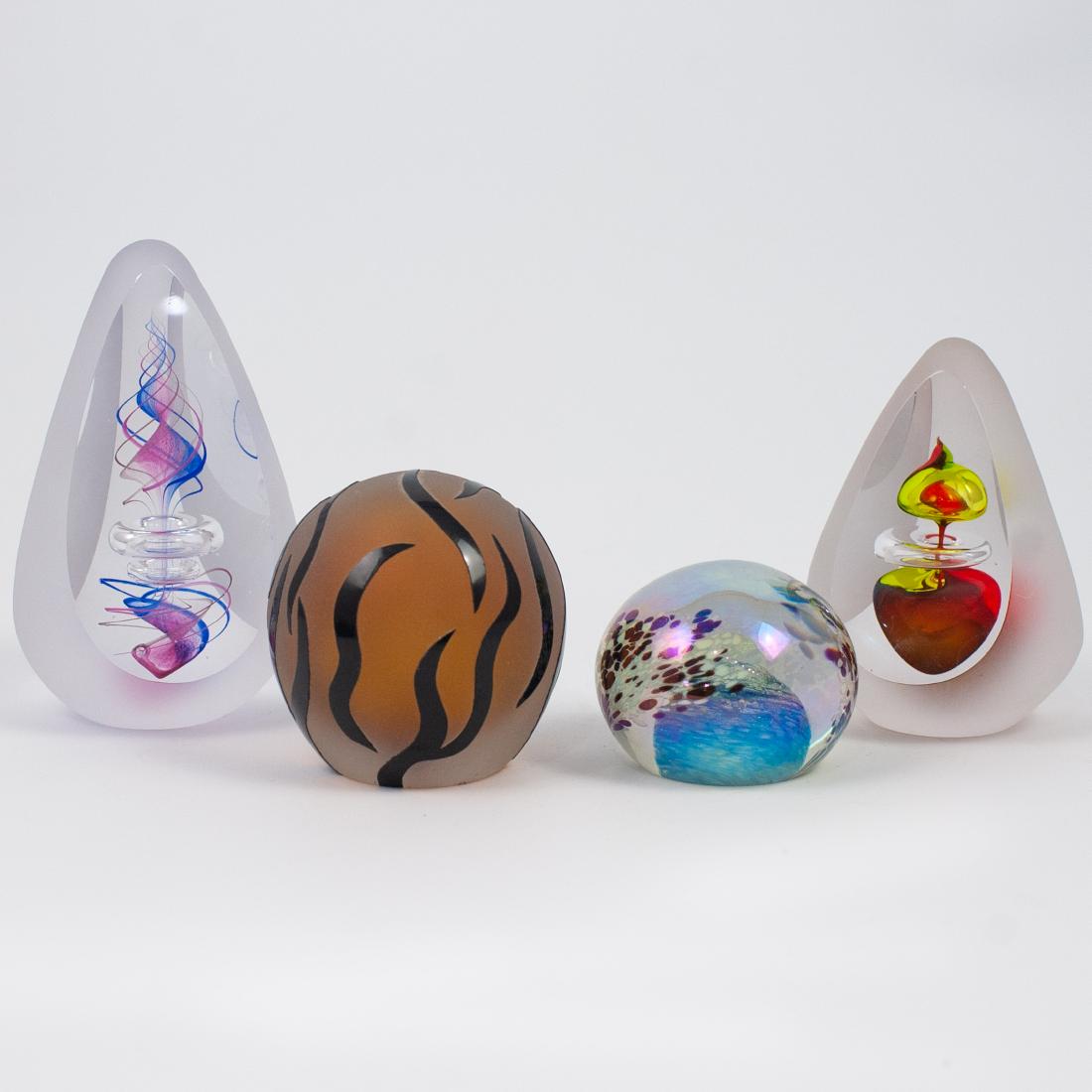 (4 Pc) Collection Of Murano Paperweights (1 of 7)