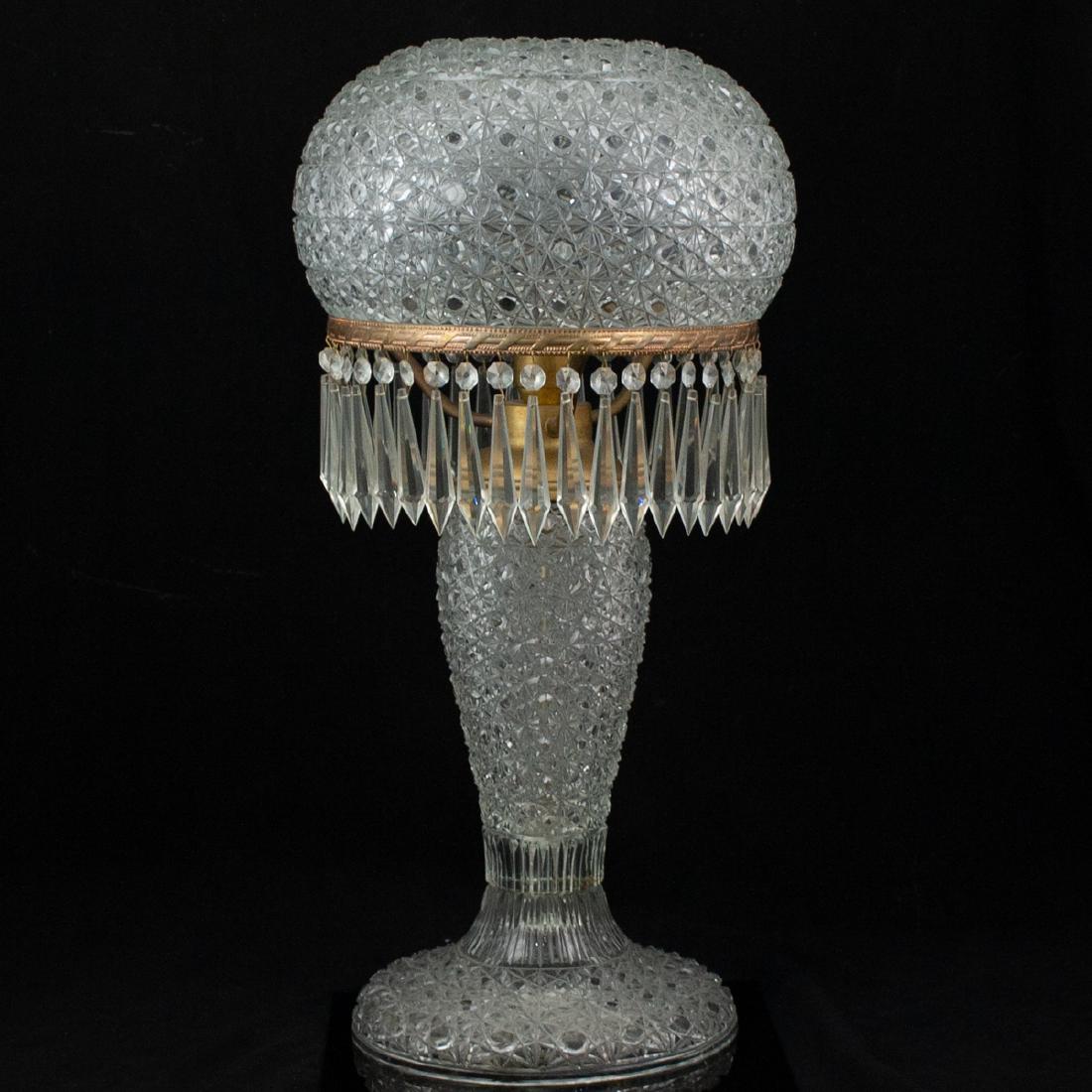 Large Brilliant Cut Glass Lamp (1 of 4)