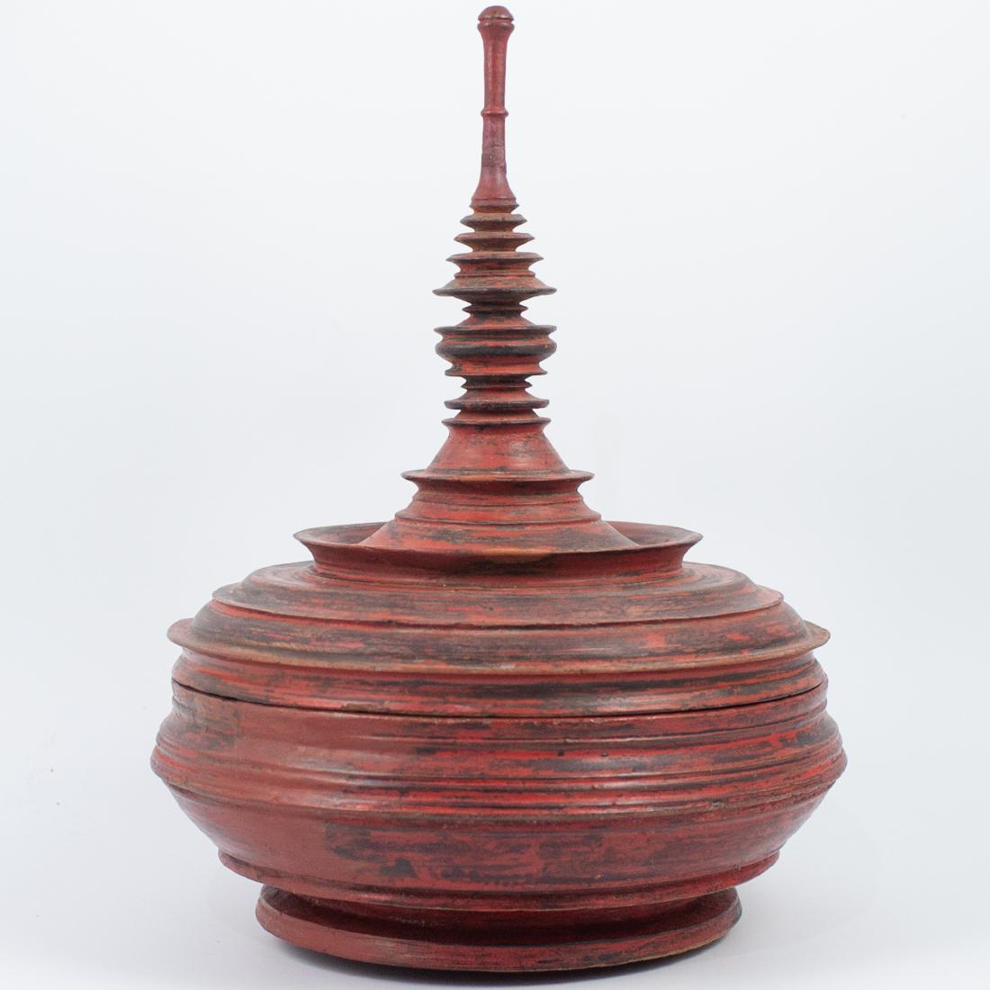 Burmese Lacqered Offering Vessel (1 of 5)