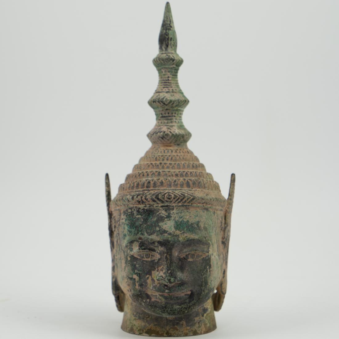 Antique Thai Brass Buddha Head (1 of 5)