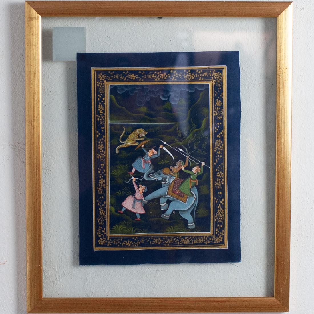 Small Indian Gouache On Cloth Painting (1 of 2)