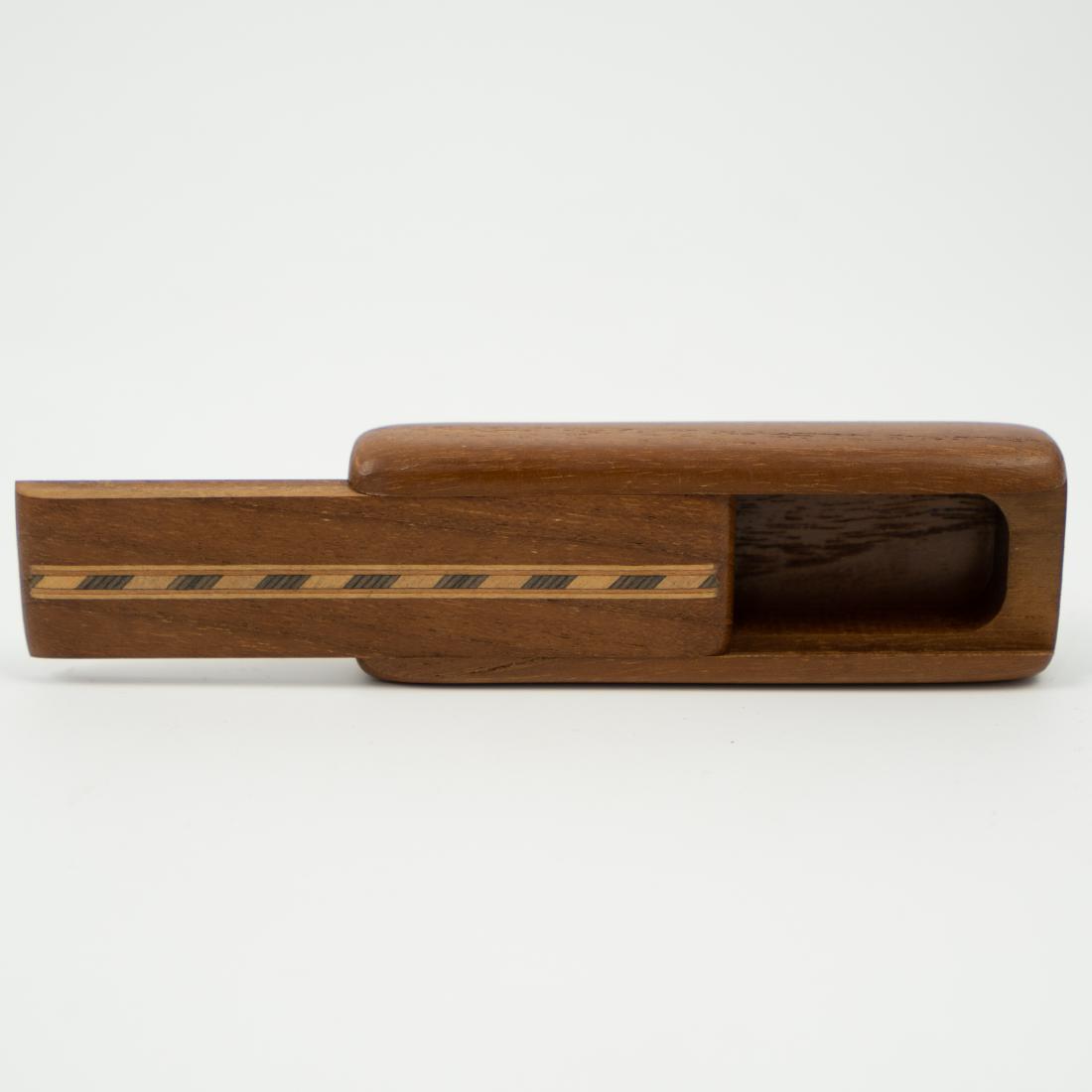 Antique Inlaid Wood Snuff Box (1 of 3)