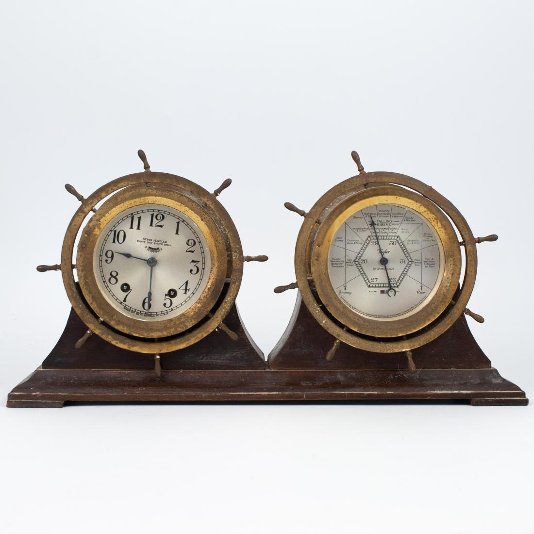 Vintage Nautical Seth Thomas Clock & Taylor Stormguide (1 of 3)