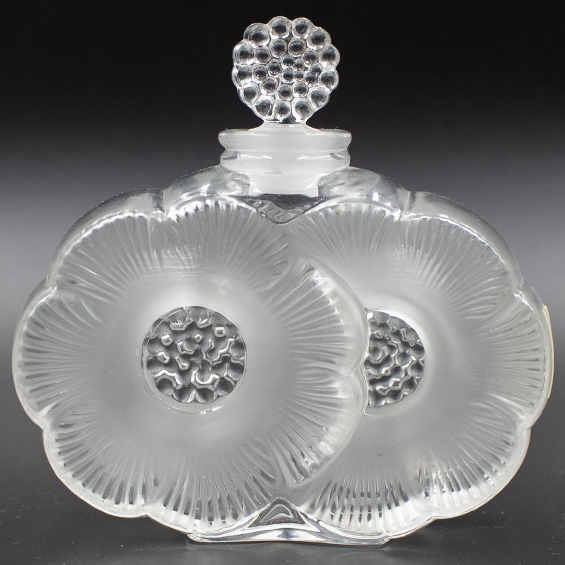 Lalique Crystal "Deux Fleurs" Perfume Bottle (1 of 3)