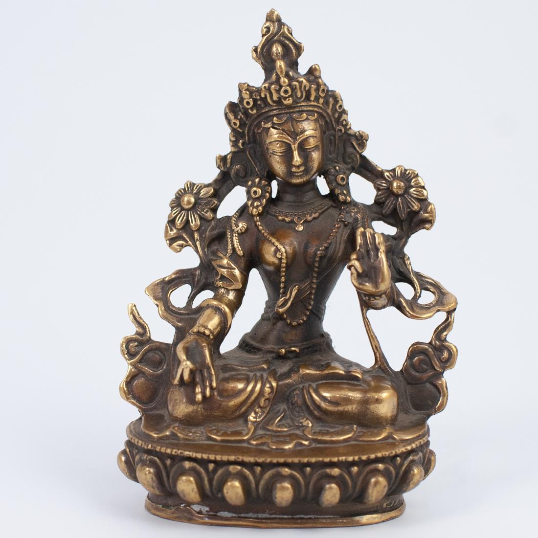 Tibetan Gilt Bronze Seated Tara (1 of 3)