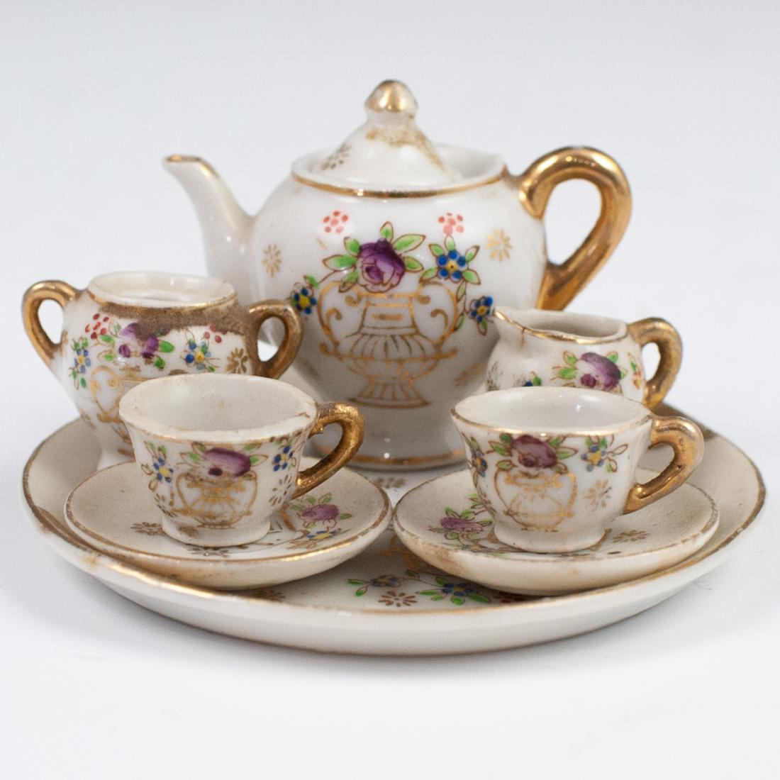 (6 Pc) Miniature Porcelain Tea Set (1 of 4)