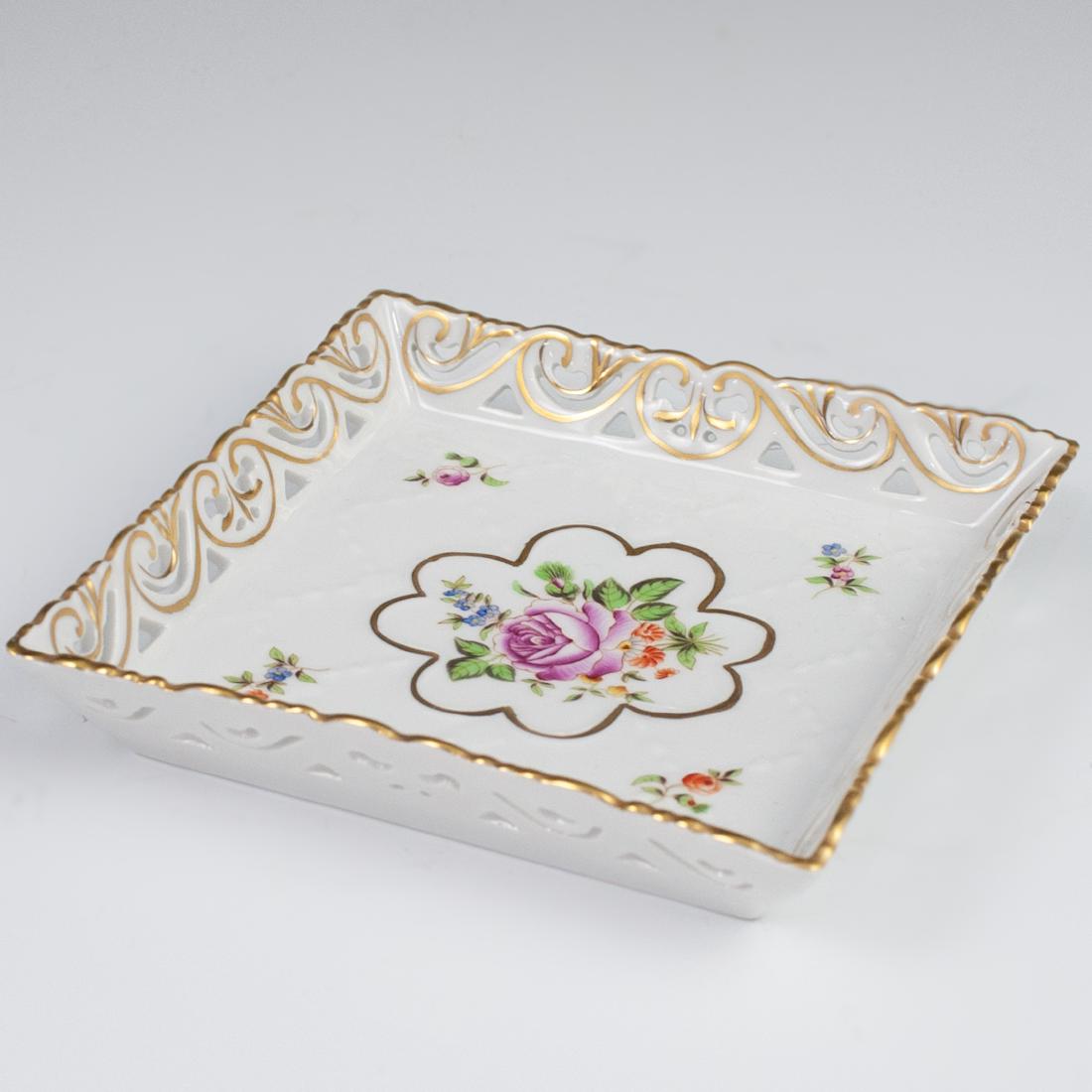 Herend "Petit Bouquet de Rose" Square Dish (1 of 3)