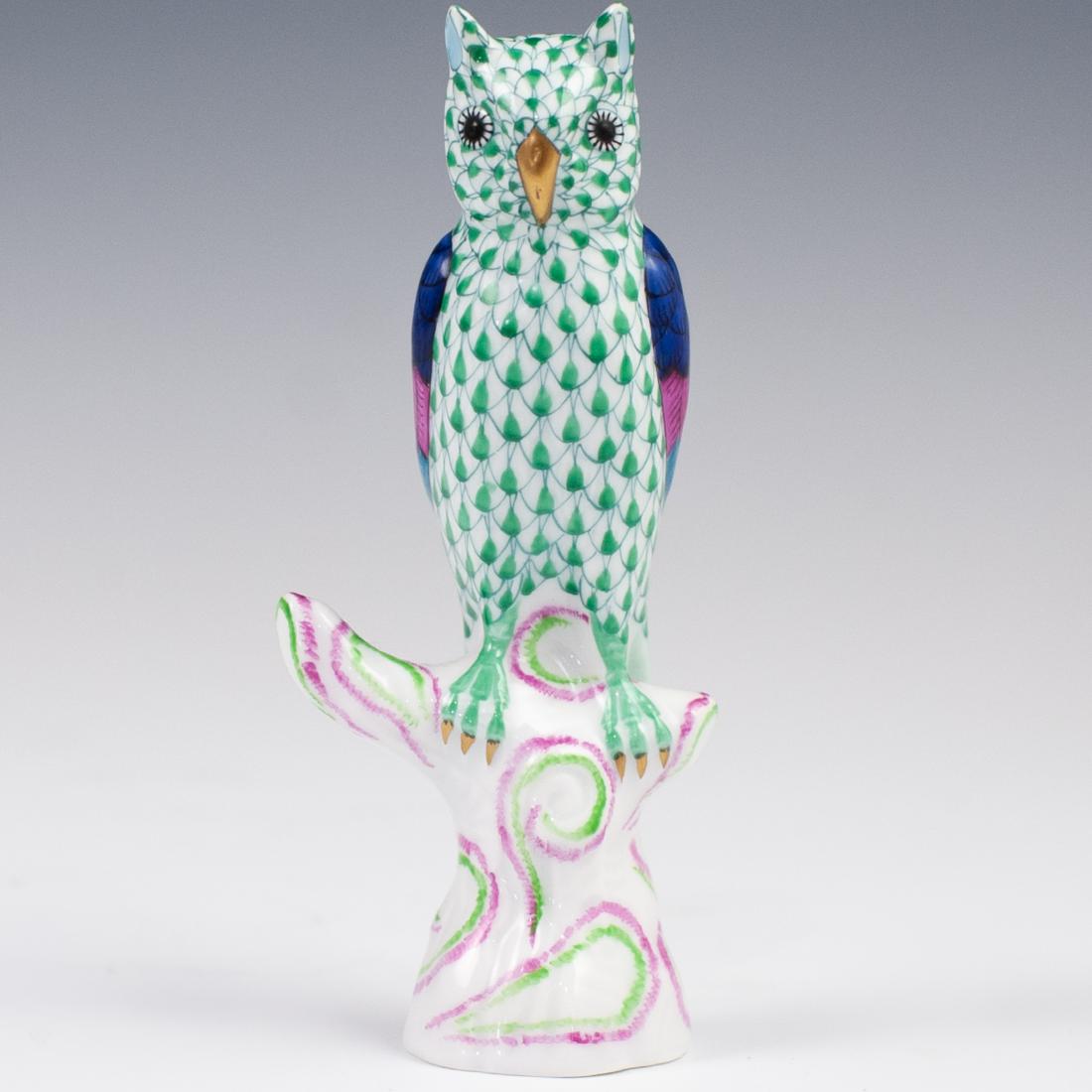 Herend Porcelain Fishnet Owl (1 of 3)