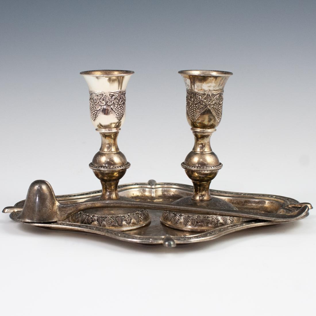 Karshi Silver Plated Shabbat Candle Set (1 of 7)