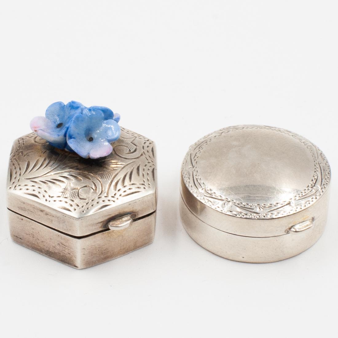 (2 Pc) Sterling Pill Boxes (1 of 4)