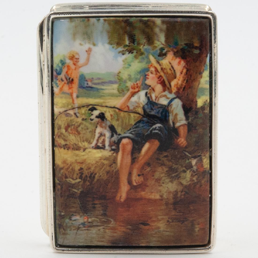 Enamel Sterling Pill Box (1 of 2)