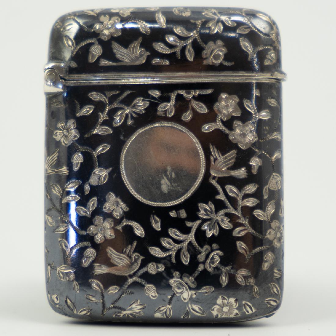 French Silver Niello Match / Vesta Case (1 of 4)