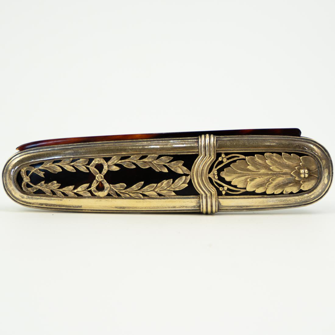 Antique French Gold over Silver Comb (1 of 2)