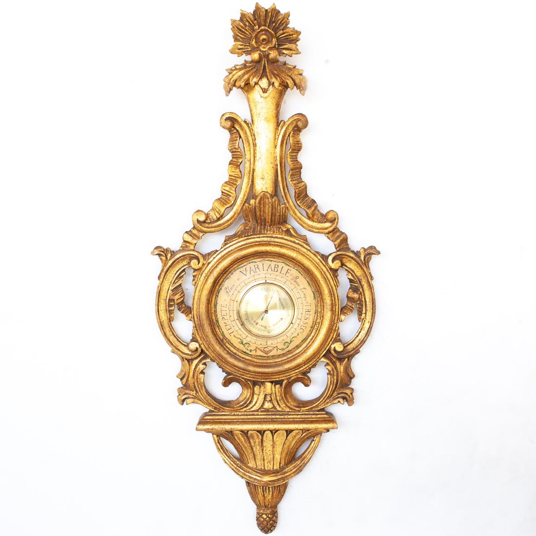 Vintage Italian Gilt Wood Barometer (1 of 4)