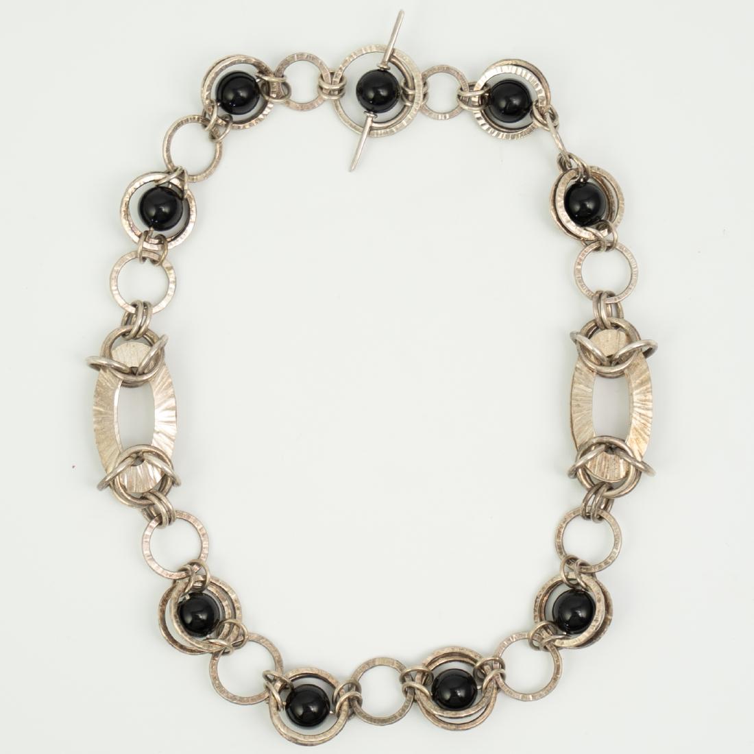 Silver & Onyx Necklace (1 of 3)