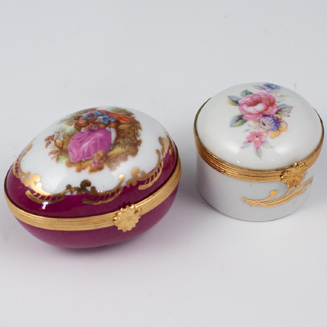 (2 Pc) Limoges Porcelain Trincket Boxes (1 of 4)